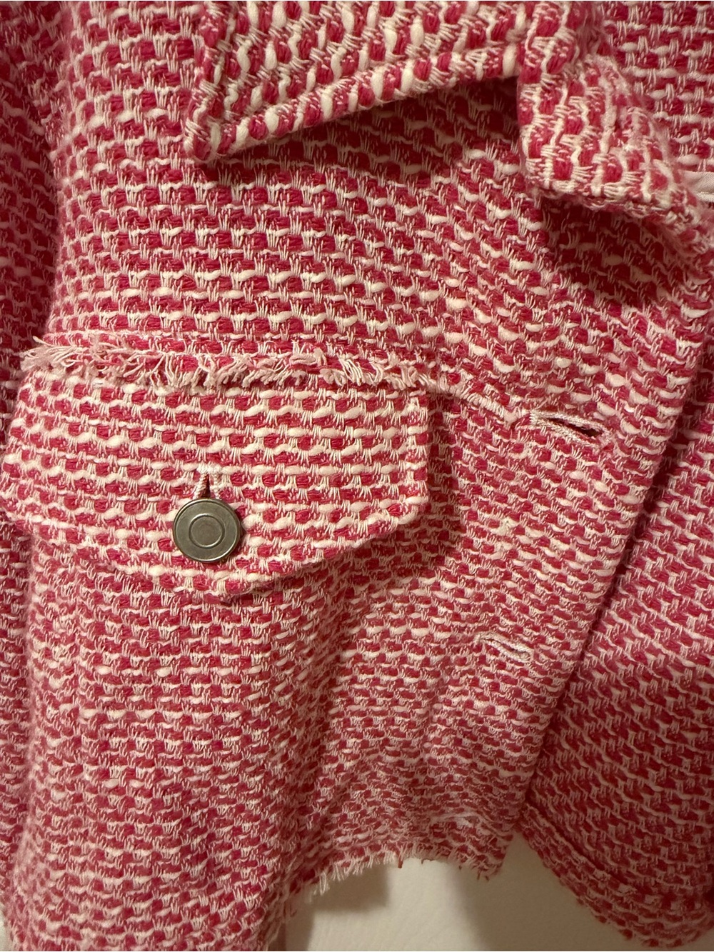Zara Pink Cropped Tweed Jacket - Picture 6 of 12